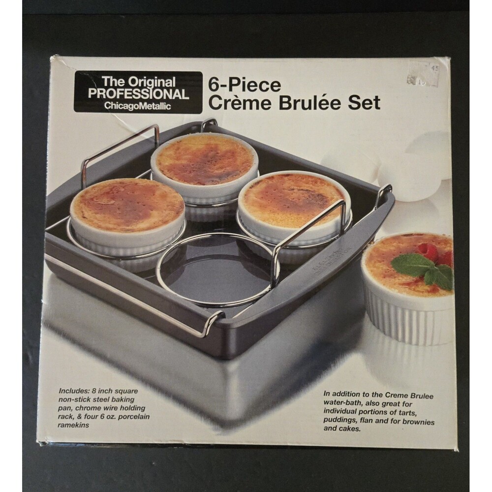 6 Pc CREME BRULEE' Set - Original Professional CHICAGO METALLIC Cookware GUC